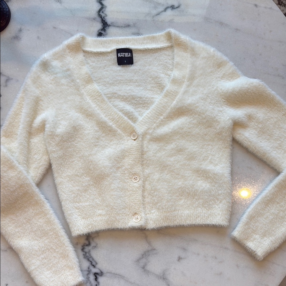 Cream Katie J NYC cardigan size Small Junior